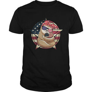 Sloth Hug Heart American Flag Veteran Independence Day Shirt